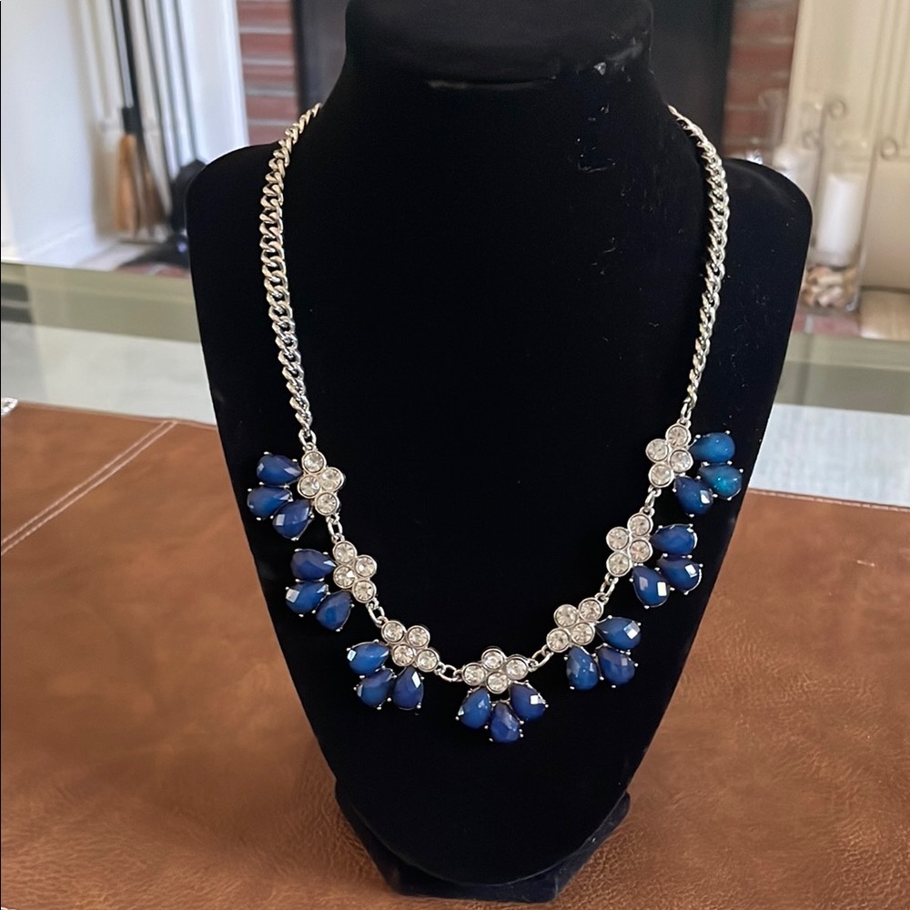 Elegant Blue and Silver Necklace